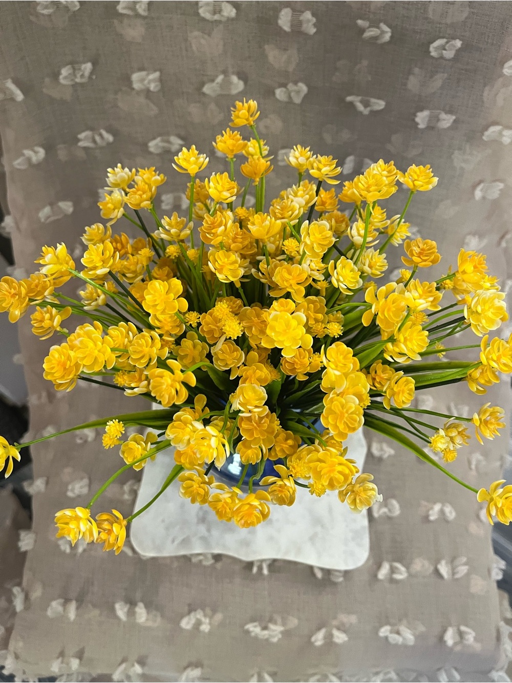 Yellow outdoor Decorative Artificial Flower Bouquet - Home Accents